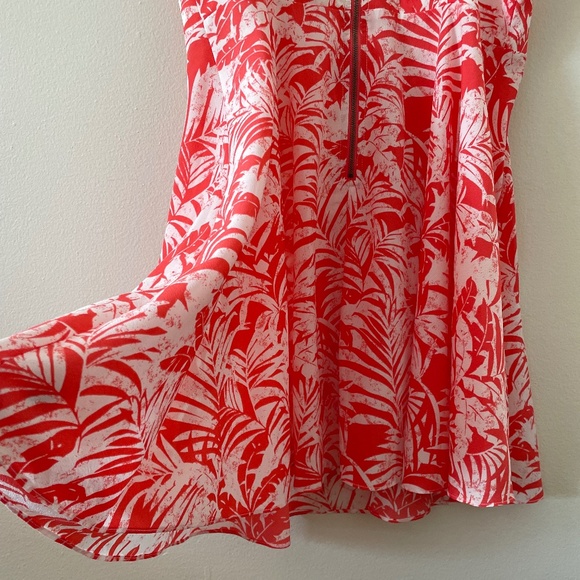 American Eagle Tropical Patterned Pink Dress with Back Cutouts - Picture 6 of 10